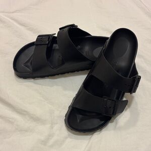 Black waterproof Birkenstocks
